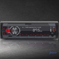 เครื่องเล่นวิทยุ FM USB AUX บลูทูธ 12V พร้อมไมโครโฟนในตัว สําหรับรถยนต์ ag