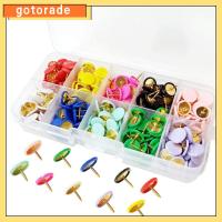 GOTORADE 300 Pieces พลาสติกทำจากพลาสติก เหล็กจุด 0.40.4นิ้วค่ะ กลมกลมๆ หมุดกดหมุด ตกแต่งด้วยตะปู หลายสี ที่ติดผนัง