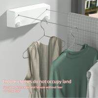 Retractable Clothesline Wall Mounted Balcony Telescopic Washing Clothes Drying Line Stainless Steel Household Laundry