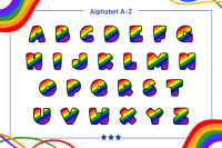 ตัวรีดติดเสื้ออักษร  A - Z ฟ้อนน่ารัก ? Rainbow Pride? ไม่มีหัวใจ **โปรดระบุอักษรในแชท หรือ NOTE**  รีดง่ายรีดติดทุกเนื้อผ้า ??????