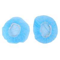 100 Pcs Disposable Hygienic Sanitary Earpads Ear Pads Cushions Stretchable Fabric for Headsets