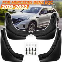 4PCS สำหรับ Benz EQC 400 2019 ~ 2022 Mudflaps Mud Flaps Mudguard Splash Fender รถอุปกรณ์เสริมป้องกันด้านหน้าด้านหลัง