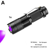 Dropshipping Mini Zoomable 3 Modes Scorpion 395nm UV LED Flashlight Ultraviolet Torch Money Detector Pet Urine Stains Detecto