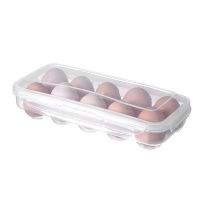 Kitchen Refrigerator Egg Storage Box Transparent Drawer Egg Tray Organizer Automatic Rolling Egg Box With Silicone Pad Stackable