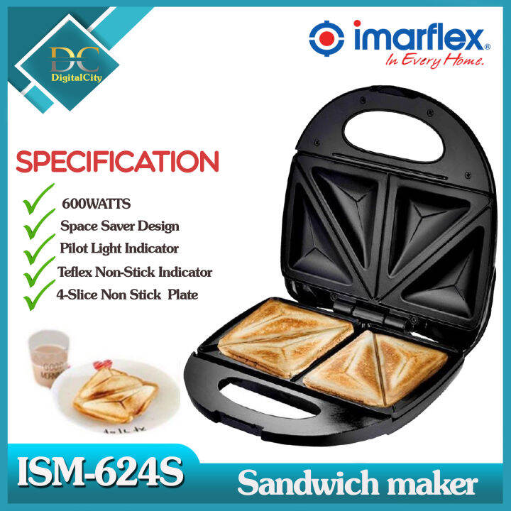 Imarflex ISM624S Quick Toast Sandwich Maker Lazada PH