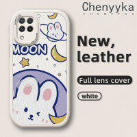 Chenyyka เคส A22ปลอกสำหรับ Samsung 4G M22 A22 5G A23 A13 A21s ลายการ์ตูนรูปกระต่ายพระจันทร์เคสโทรศัพท์นุ่มหนังฝาปิดด้านหลังเลนส์เต็มเคสป้องกันกล้องเคสกันกระแทก