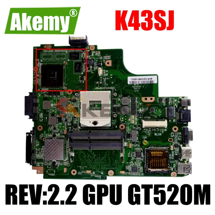K43SJ laptop Motherboard For ASUS X43S A43S K43S A83S A84S K43SV