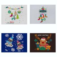 【JH】 Cartoon placemat Cotton linen dining Wholesale cross-border combination digital printing western food mat heat insulation pad