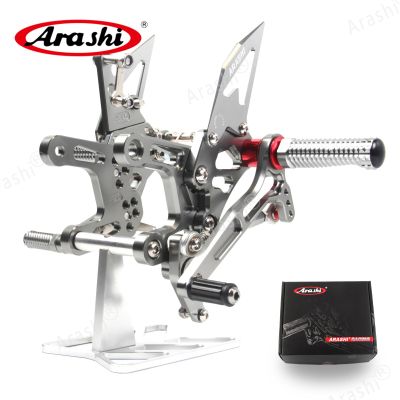 ชุดหลังซีเอ็นซีที่ปรับได้ Arashi สำหรับ KAWASAKI ZX10R / ZX1000 / ABS 2021 2022 2023 ZX-10R ZX 1000ที่รองเท้าที่พักเท้าของผู้ขับขี่