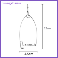 Wangzhansi ตะขอดึงอุปกรณ์ตกปลาอัตโนมัติ5ชิ้นสำหรับตั้งแคมป์ในสแตนเลส