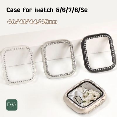 เคส watch diamond case สําหรับ watch 8 Se 7 6 5 4 Se เคสกระจก ขนาด41/40mm 44/45มมเคสสําหรับแอปเปิ้ลวอช