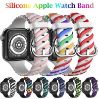 【CW】 Colorful Band Ultra 41 45mm 44mm 40mm Soft Rubber Wristbands 8 6 5 7 4 42mm 38mm Sport Silicone