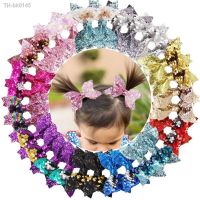 ✖✤☂ 15/30Pcs Glitter Hair Bows Clips 4Inch Bunt Sequins Hairclips Alligator Clips Boutique Hair Accessories For Girls Teens Kids