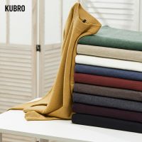 KUBRO 2023แฟชั่นผู้ชายเสื้อเสื้อกันหนาวขนสัตว์สีทึบถักเข้ารูปเสื้อลำลองยาวถึงก้น,ใหม่ฤดูใบไม้ร่วงฤดูหนาว