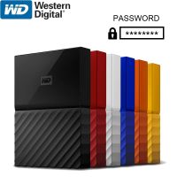 ผลิตภัณฑ์ที่ผ่านการรับรอง WD My Passport 1TB 2TB ฮาร์ดดิสก์ไดรฟ์ภายนอก USB 3.0การเข้ารหัสแบบพกพา HDD HD Harddisk SATA สำหรับแล็ปท็อปโน้ตบุ๊ค Windows Mac