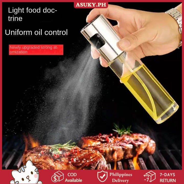 COD【Local Deliver】100ML Graduated Oil Spray Bottle ABS Press Type