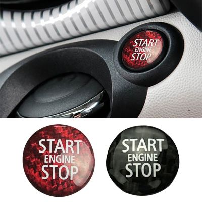 Car One-Click Start Carbon Fiber Sticker Cover For Mini Cooper S Clubman Countryman R55 R56 R57 R58 R59 R60 R61 Accessories