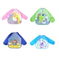 【CC】 Baby Bibs Sleeve Apron Children Feeding Smock Bib Burp Painting Soft Toddler Clothing Bandana