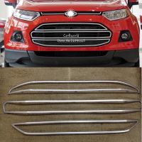 Mgs7ร้อน!!สำหรับฝาครอบ Kisi-Kisi Depan Ford Ecosport กระจังหน้าขนาดใหญ่ตกแต่งแท่งกันชน2013ถึง2017รถโครเมียมเอบีเอสเป็นอุปกรณ์เสริมในการตกแต่ง