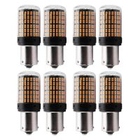 8Pcs Super Bright No Hyper Flash 1156 Canbus Car Led Light Ba15S PY21W 144Smd 3014 Chips Car Led