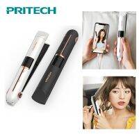 Pritech เครื่องหนีบผมไร้สาย ขนาดเล็ก แบบพกพา พร้อมพาวเวอร์แบงค์ ชาร์จ USB l