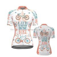 ℡❉ 【promotion】2023 NEW Life Is A Better On The Bike Womens Short Sleeve Cycling Jersey New Clothes Bicycle Cycling Tops Bike clothes