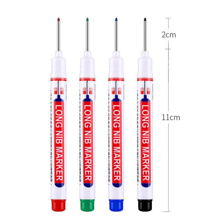 6-ชิ้น-เซ็ต-20-มม-หลุมลึกยาว-nib-เครื่องหมายสำหรับโลหะ-perforating-ปากกากันน้ำห้องน้ำไม้ตกแต่งอเนกประสงค์-yrrey