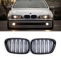 1 Pair Gloss Black Car Front Grill Kidney Grille Racing Grill For BMW E39 M5 5 Series 520 523 525 528 1999-2004 Car Accessories