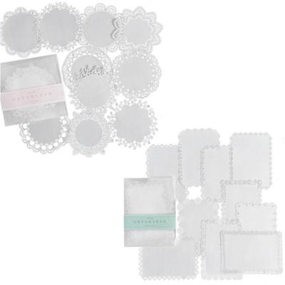 Lace Note Paper 10pcs White Cake Decorating Pads Boho Lace Doilies Paper Decorative Paper Placemats Lace Table Doilies for Cake Wedding Tableware Decoration like-minded
