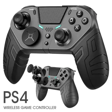 Wireless Pro Controller for PS4/PS4 Slim/PS4 Pro PS-4 Controller with Back  Buttons, Turbo, Vibration, Game Joystick Wireless/Wired (Dark Black)