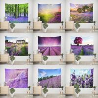 ❦▤☋ Lavender Flower Tapestry Lavender Printed Decorative Mandala Wall Hanging Tapestries Carpet Blanket Beach Towel Table Cloth