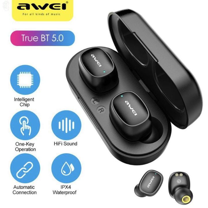 ลด-50-พร้อมส่ง-หูฟังบลูทูธ-true-wireless-earbuds-awei-t13-ขายดี