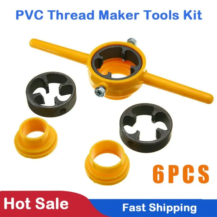 PVC Thread Maker Tools Kit NPT Die Set Pipe Threader For Pumps Pipes