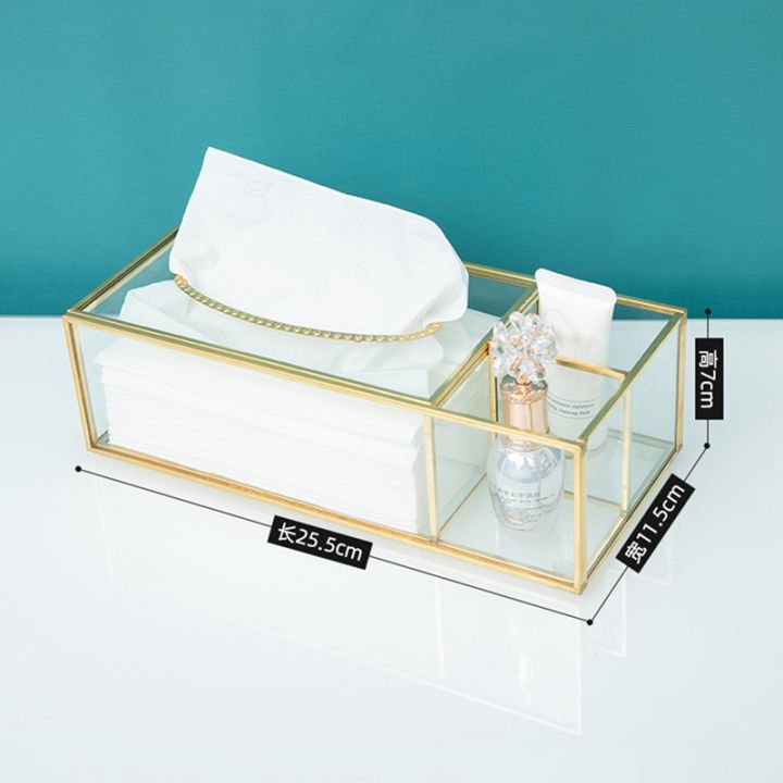 gold-tissue-box-rectangular-clear-glass-paper-tissue-box-for-home-tissue-dispenser-geometric-glass-tissue-box