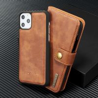 ▽✘ Magnetic 2 in 1 Removable Wallet Flip Case For iPhone 14 12 11 13 Pro MAX XR XS 7 Plus Case Luxury Detachable Leather Back Cover