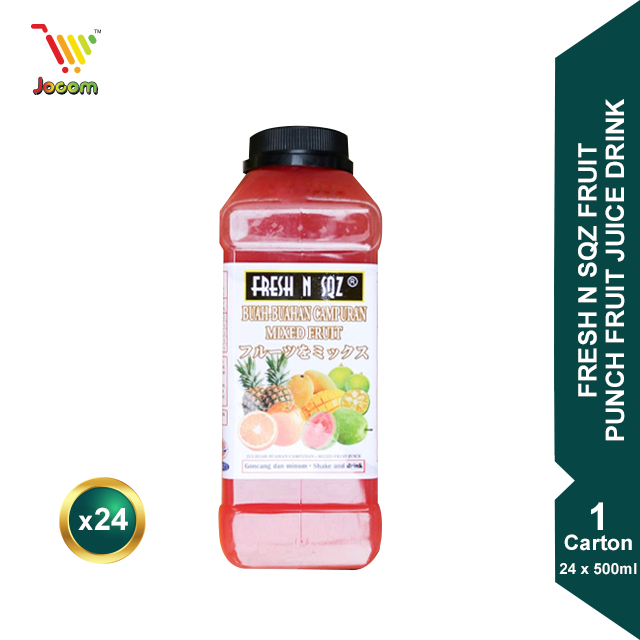 FRESH N SQZ Fruit Punch Fruit Juice Drink 1 Carton (24 x 500ml) [KL