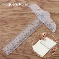 New 6" Clear Acrylic T-Square Ruler Inch Metric T-Square Transparent Measuring Scale Rule In Both Inches And Metric Measurements Cleaning Tools