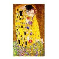 ภาพเขียนสีน้ำมันบนผืนผ้าใบนามธรรม Gustav Klimt Kiss ศิลปินคลาสสิกโปสเตอร์ลายพิมพ์ภาพ0717ศิลปะผนังที่ทันสมัย