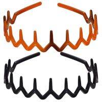 Women Girls Plastic Wavy Toothed Headband Anti-Slip Zig Zag Comb Sharks Tooth Hair Hoop Ladies DIY Styling Crown Headwear