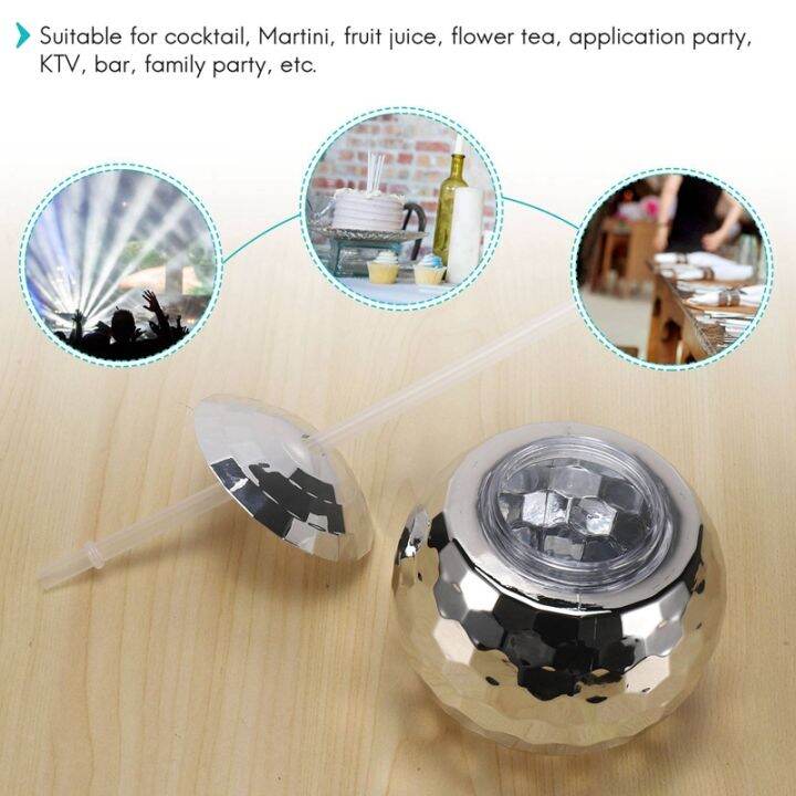 disco-flash-ball-cocktail-cup-nightclub-bar-party-flashlight-straw-wine-glass-drinking-syrup-tea-bottle