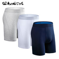 SRBONITOS Brand 3pcs Long Boxer Men Underwear Men Boxer Man Underwear Boxershorts Cotton Shorts Soft Sexy Breathable Underpants