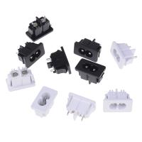 【CC】๑﹍  5Pcs/lot AC250V 2.5A Iec320 C8 Male 2 Pins Inlet Socket