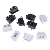 5Pcs/lot AC250V 2.5A Iec320 C8 Male 2 Pins Power Inlet Socket Connector