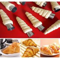 5Pcs 15Cm Large Size Conical Tube Cone Roll Moulds High Quality Spiral Croissants Molds Pastry Cream Horn Cake Bread Mold