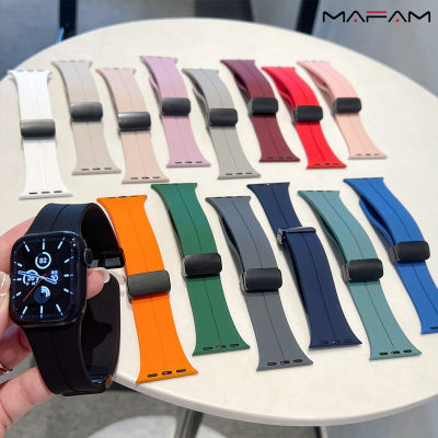 มาฟัม【Picks สายรัดข้อมือซิลิโคนนิ่ม2023,สำหรับ App Le Watch Ultra 8 7 Series 44มม. 40มม. 49มม. สายนาฬิกาสำหรับ IWatch แม่เหล็ก6 5 4 3 2 42มม.