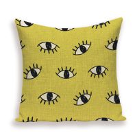 Fashion Eyelashes Pillows Covers Eye Geometric Patterns Printed Cushions Cases Living Room Pillowcase Car Cushion Cover Kissen