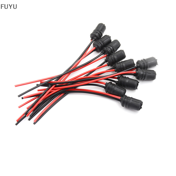 fuyu-10pcs-t10-light-bulb-extension-socket-holder-soft-rubber-push-in-wedge-base