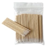 100Pcs/bag Disposable Wooden MicroBrush Eyelashes Extension Individual Lash Removing Swab Micro Brush For Eyelash Extension Cables