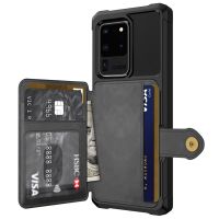 【Enjoy electronic】 for Samsung Galaxy S20 Ultra S10 S9 Plus S10e Credit Card Case PU Leather Flip Wallet Cover with Photo Holder Hard Back Cover