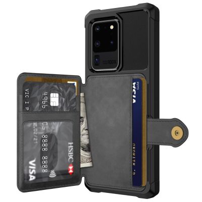 「Enjoy electronic」 for Samsung Galaxy S20 Ultra S10 S9 Plus S10e Credit Card Case PU Leather Flip Wallet Cover with Photo Holder Hard Back Cover